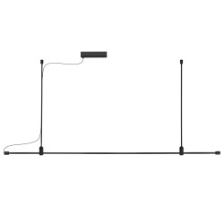 Ράγα GRAMMI 02 L200 100W Αλουμινίου Μαύρο Nova Luce 9180564