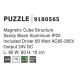 Magnetic Cube Structure Sandy Black Aluminium IP20 Driver 60 Watt AC85-265V L: 80 W: 80 H: 10 cm