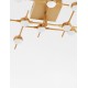 Gold Metal & Acrylic LED 8x2.4 Watt 230 Volt 1344Lm 3000 IP20 L: 51 W: 51 H: 14 cm 9180678