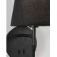Black Metal Black Fabric Shade Switch On/Off LED 3 Watt 3000 180Lm LED LED E14 1x5 Watt 230 Volt IP20 Bulb Excluded L:19 W: 16 H: 30 cm 9182372