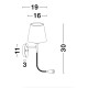 Black Metal Black Fabric Shade Switch On/Off LED 3 Watt 3000 180Lm LED LED E14 1x5 Watt 230 Volt IP20 Bulb Excluded L:19 W: 16 H: 30 cm 9182372