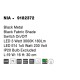 Black Metal Black Fabric Shade Switch On/Off LED 3 Watt 3000 180Lm LED LED E14 1x5 Watt 230 Volt IP20 Bulb Excluded L:19 W: 16 H: 30 cm 9182372