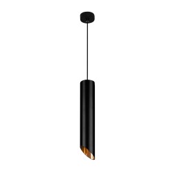 Sandy Black Aluminium Outside Gold Aluminium Inside LED GU10 1x10 Watt IP20 220-240 Volt Bulb Excluded D: 6 H: 15 cm