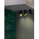 Sandy Black Aluminium Outside Gold Aluminium Inside LED GU10 1x10 Watt IP20 220-240 Volt Bulb Excluded D: 6 H: 15 cm