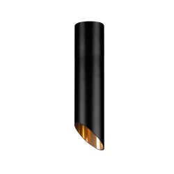 Sandy Black Aluminium Outside Gold Aluminium Inside LED GU10 1x10 Watt IP20 220-240 Volt Bulb Excluded D: 6 H: 30 cm
