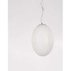 Chrome Metal Opal Glass LED LED E27 1x12 Watt 230 Volt IP20 Bulb Excluded D: 30 H1: 46.8 H2: 120 cm  9190033