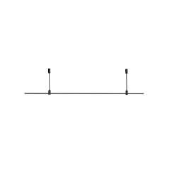 Magnetic Tubular Structure Sandy Black Aluminium L: 200 H: 35 cm