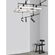 Magnetic Tubular Structure Sandy Black Aluminium L: 200 H: 35 cm