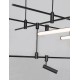 Magnetic Tubular Structure Sandy Black Aluminium L: 200 H: 35 cm