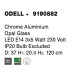Chrome Aluminium Opal Glass LED LED E14 3x5 Watt 230 Volt IP20 Bulb Excluded D: 37 H1: 20.4 H2: 120 cm 9190882