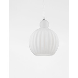 Chrome Aluminium Opal Glass LED LED E27 1x12 Watt 230 Volt IP20 Bulb Excluded D: 28 H1: 35.9 H2: 120 cm 9190883