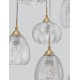 Clear Glass& Satin Gold Metal LED LED E27 6x12 Watt 230 Volt IP20 Bulb Excluded D: 50 H: 120 cm 9191544