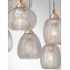 Clear Glass& Satin Gold Metal LED LED E27 6x12 Watt 230 Volt IP20 Bulb Excluded D: 50 H: 120 cm 9191544