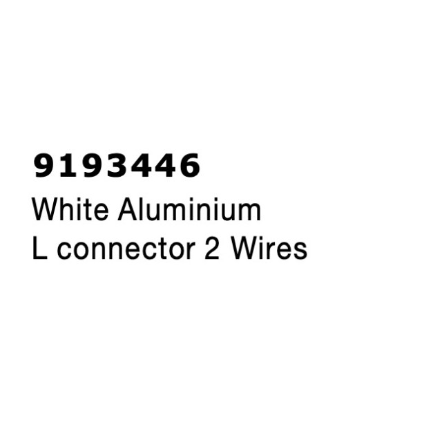 Black Aluminium L connector 2 Wires
