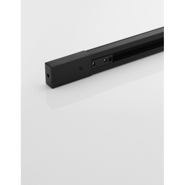 Black Aluminium 3 wires track rail socker End Cap & Power connector are Included 2 meters