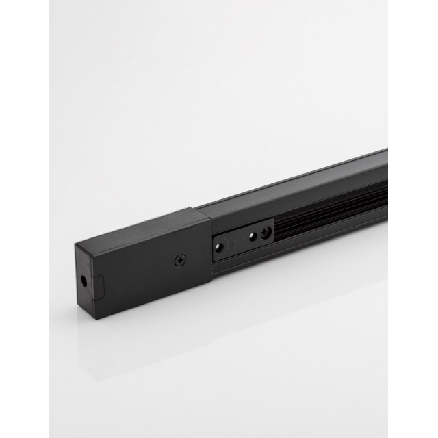 Black Aluminium 3 wires track rail socker End Cap & Power connector are Included 2 meters