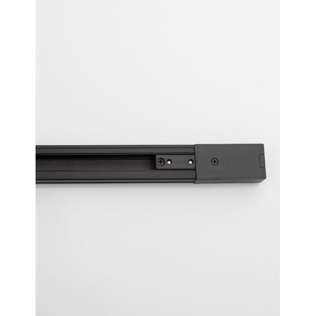 Black Aluminium 3 wires track rail socker End Cap & Power connector are Included 2 meters