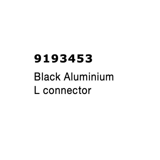 Black Aluminium L connector