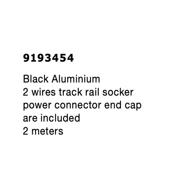 Black Aluminium 2 wires track rail socker End cap & Power Connector are Included 2 meters