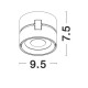 Sandy White & Black Aluminium  20W 230V Cree D:9.5 H:7 1450Lm  3000K IP20