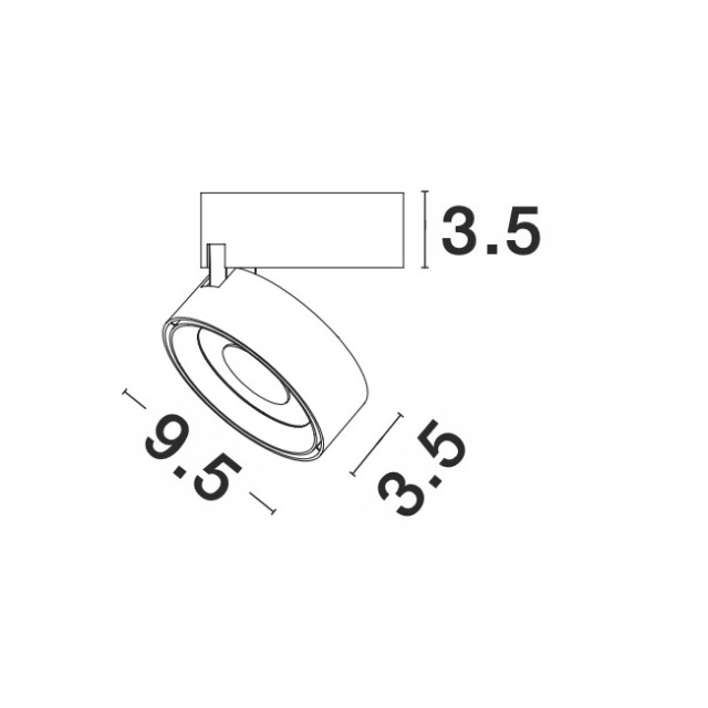 Sandy Gold & Black Aluminium 20W 230V Cree D:9.5 H:7 1450Lm  3000K IP20