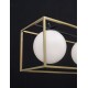 Brass & Black Metal  White Opal Glass LED E14 3x40 Watt IP20 Bulb Excluded L: 70 W: 18 H: 120 cm 9206402