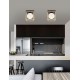 Brass & Black Metal  White Opal Glass LED E14 1x40 Watt IP20 Bulb Excluded L: 18.5 W: 18.5 H: 20 cm 9206404