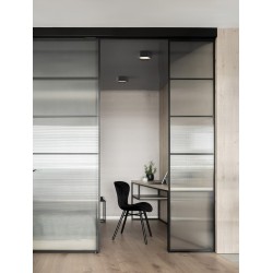 Sandy Black Aluminium & Acrylic LED 10 Watt 230 Volt 600Lm 3000K IP20 D: 25 H: 10 cm