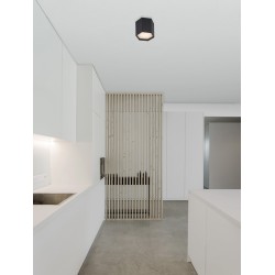 Sandy Black Aluminium & Acrylic LED 10 Watt 230 Volt 600Lm 3000K IP20 D: 25 H: 20 cm