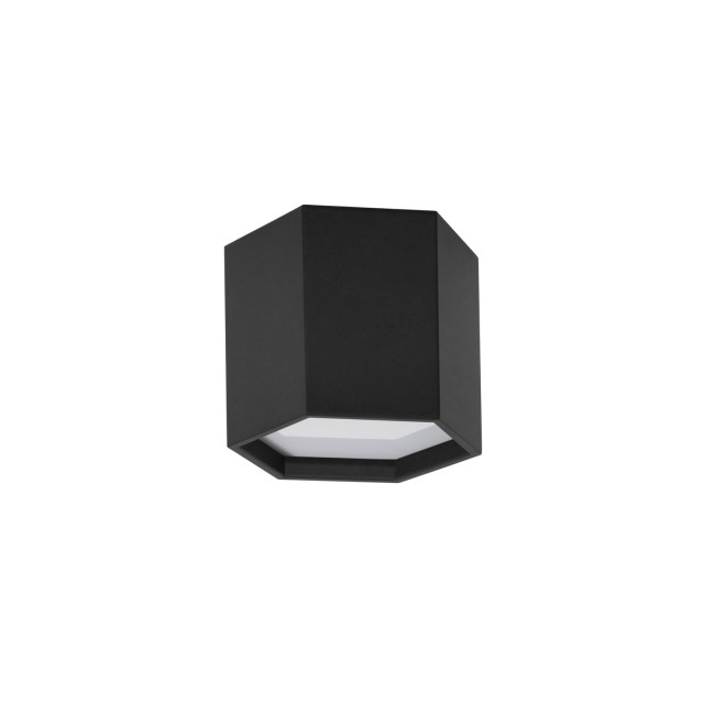 Sandy Black Aluminium & Acrylic LED 10 Watt 230 Volt 600Lm 3000K IP20 D: 25 H: 20 cm