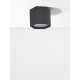 Sandy Black Aluminium & Acrylic LED 10 Watt 230 Volt 600Lm 3000K IP20 D: 25 H: 20 cm