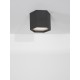 Sandy Black Aluminium & Acrylic LED 10 Watt 230 Volt 600Lm 3000K IP20 D: 25 H: 20 cm