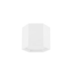 Sandy White Aluminium & Acrylic LED 10 Watt 230 Volt 600Lm 3000K IP20 D: 25 H: 20 cm