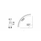 Curve Track 90OSandy Black AluminiumRecess Magnetic Profile IP20Included Mechanical-Electrical ConnectorCombine 4 Pieces To Make a Circle With R: 120 W: 6.7 H: 6,6 cm