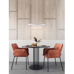 Triac Dimmable Sandy White Aluminium& Acrylic LED 30 Watt 230 Volt2221Lm 3000K IP20 D: 40 H: 180 cm Adjustable Height
