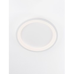 Sandy White Aluminium & Acrylic LED 30 Watt 230V 2223Lm 3000K IP20 D: 37 H: 4.6 cm 9212917