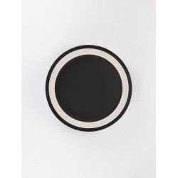 Sandy Black Aluminium & Acrylic LED 30 Watt 230V 2223Lm 3000K IP20 D: 37 H: 4.6 cm 9212918