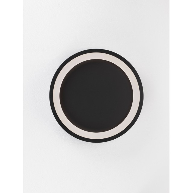 Sandy Black Aluminium & Acrylic LED 30 Watt 230V 2223Lm 3000K IP20 D: 37 H: 4.6 cm 9212918