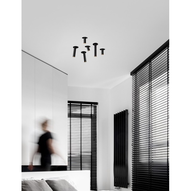 Black Aluminium 6W 220-240V Eaglerise D:2.6 H:25 740Lm 3000K IP20