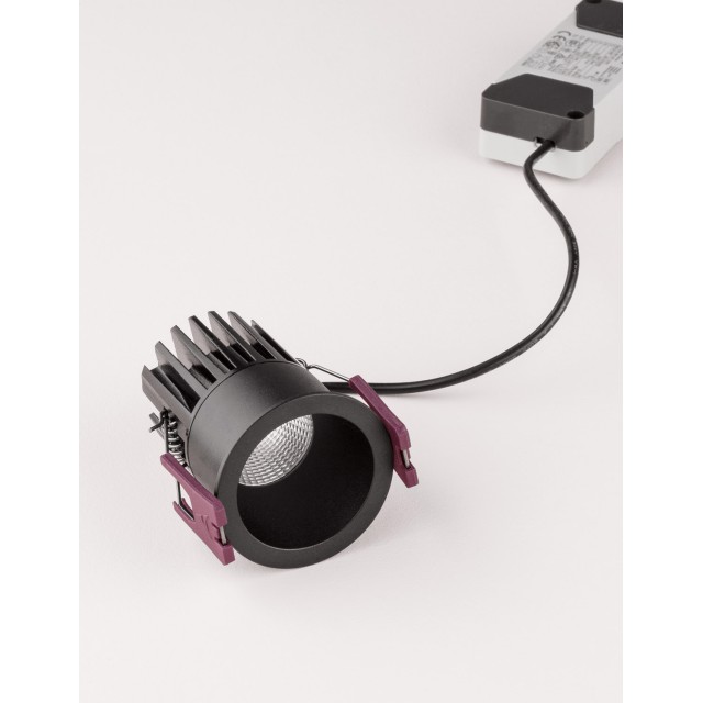 Black Aluminium 7W 220- 240V Philips Cree D:5.6 H:7.5 770Lm 3000K IP32