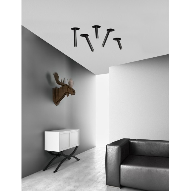 Black Aluminium 6W 220-240V Eaglerise D:2.6 H:25 740Lm 3000K IP20