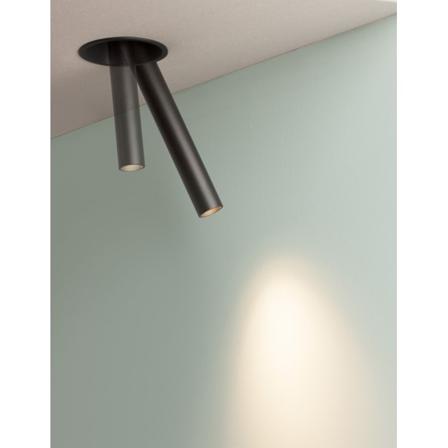 Black Aluminium 6W 220-240V Eaglerise D:2.6 H:25 740Lm 3000K IP20