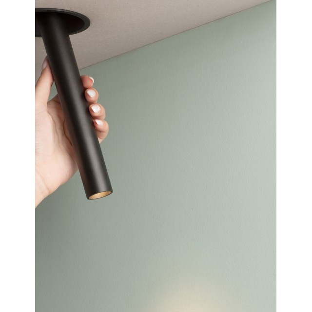 Black Aluminium 6W 220-240V Eaglerise D:2.6 H:25 740Lm 3000K IP20