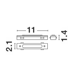 Connector για Σύνδεση 2 Μαγνητικών Προφίλ 9236106 Nova Luce