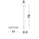 Connector Tube H70 μαύρος 9236360 Nova Luce