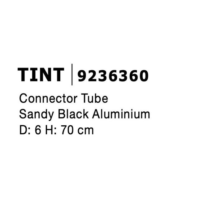 Connector Tube H70 μαύρος 9236360 Nova Luce