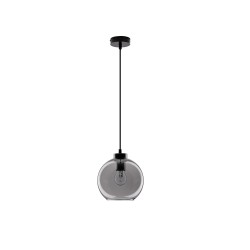 Double Layered Dark Champagne Glass Black Cord Black Metal Base LED E27 3x12 Watt 230 Volt IP20 Bulb Excluded D: 30 H: 185 cm 9241130