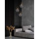 Clear Glass Black Cord Brass Gold Metal LED E27 3x12 Watt 230 Volt IP20 Bulb Excluded D: 30 H 1: 30.3 H 2: 150 cm 9241190