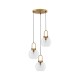 Clear Glass Black Cord Brass Gold Metal LED E27 3x12 Watt 230 Volt IP20 Bulb Excluded D: 30 H 1: 30.3 H 2: 150 cm 9241190