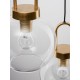 Clear Glass Black Cord Brass Gold Metal LED E27 3x12 Watt 230 Volt IP20 Bulb Excluded D: 30 H 1: 30.3 H 2: 150 cm 9241190